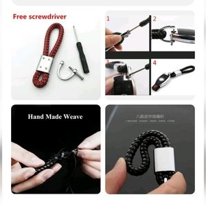 coffee Car Key Chain Fobs Leathe Weave Straps Keyring For Nissan